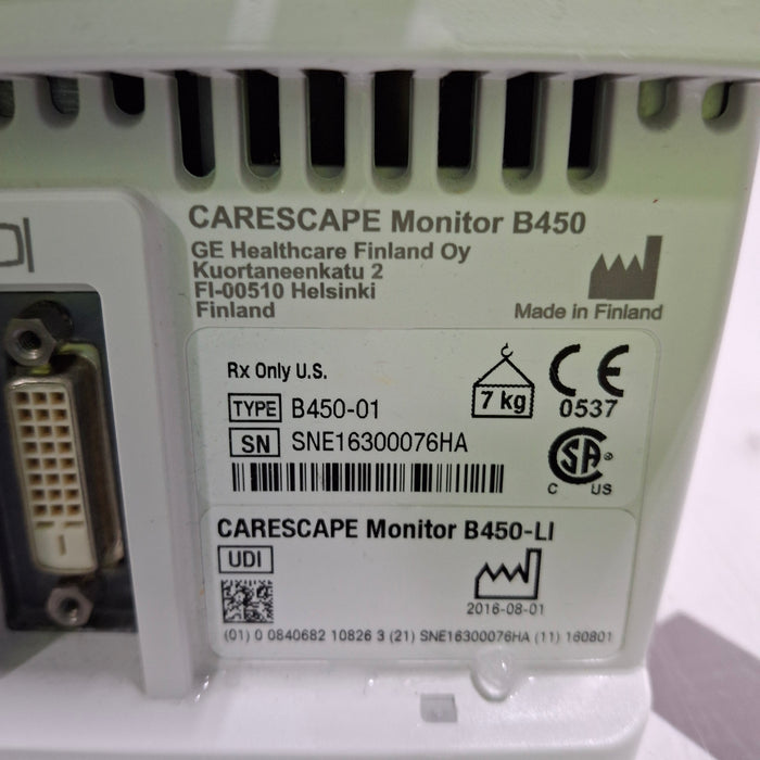 GE Healthcare GE Healthcare Carescape B450 Critical Care Patient Monitor Patient Monitors reLink Medical
