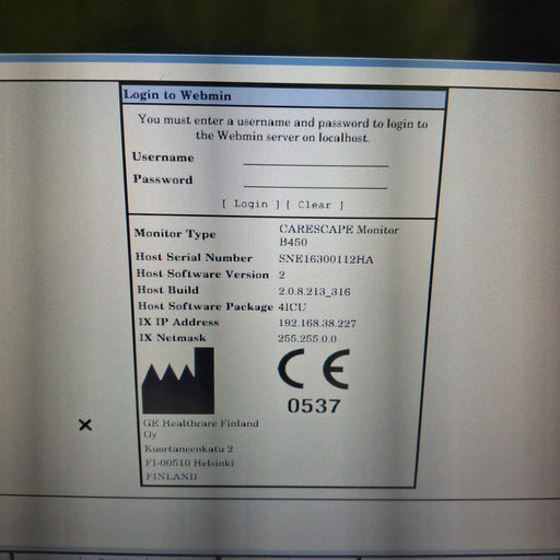 GE Healthcare GE Healthcare Carescape B450 Critical Care Patient Monitor Patient Monitors reLink Medical