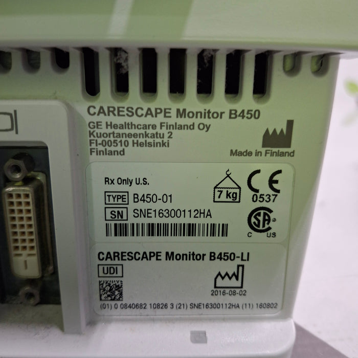 GE Healthcare GE Healthcare Carescape B450 Critical Care Patient Monitor Patient Monitors reLink Medical