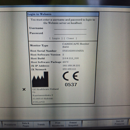 GE Healthcare GE Healthcare Carescape B450 Critical Care Patient Monitor Patient Monitors reLink Medical