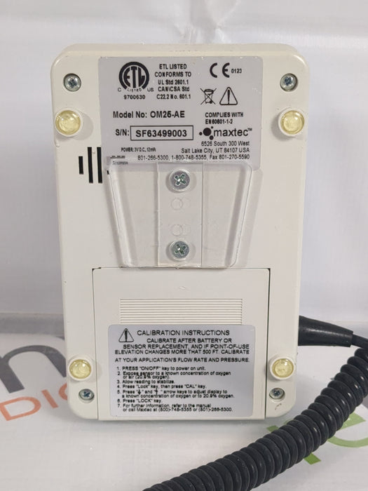 Maxtec, Inc. Maxtec, Inc. Maxo 2 Oxygen Analyzer Respiratory reLink Medical