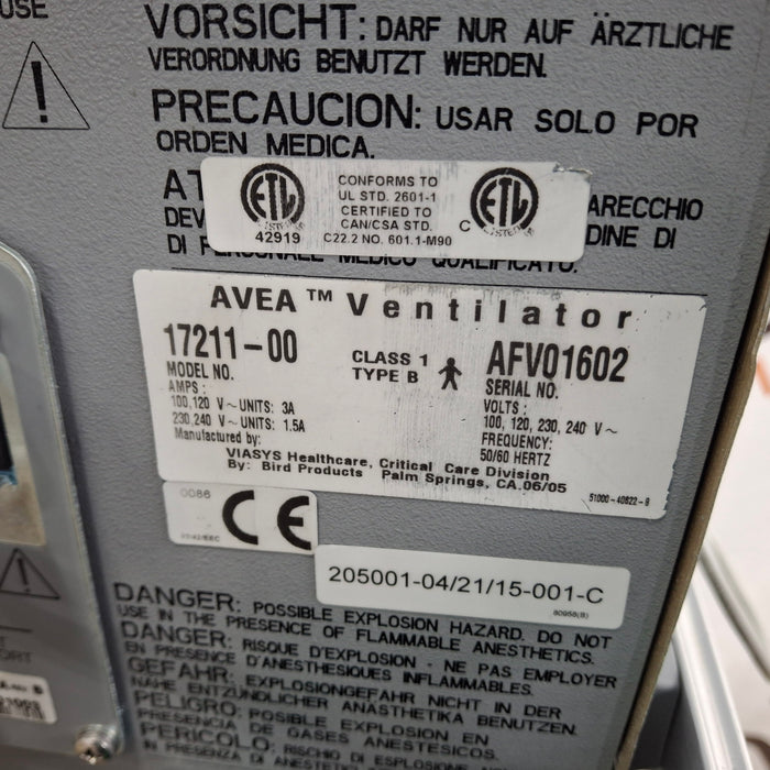 CareFusion Avea Ventilator