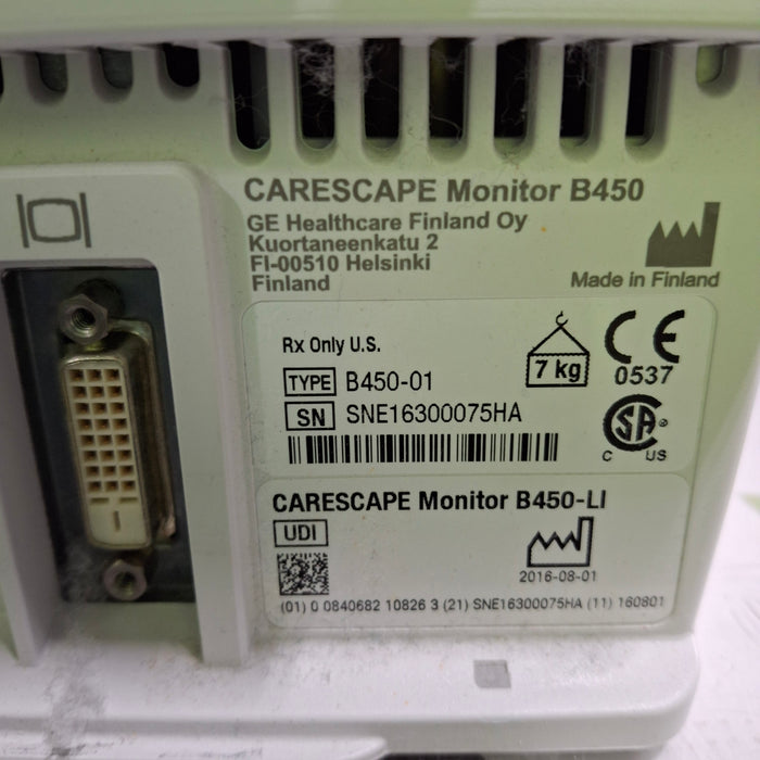 GE Healthcare GE Healthcare Carescape B450 Patient Monitor Patient Monitors reLink Medical