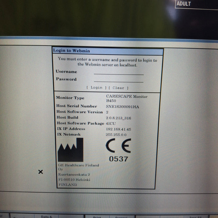 GE Healthcare GE Healthcare Carescape B450 Critical Care Patient Monitor Patient Monitors reLink Medical