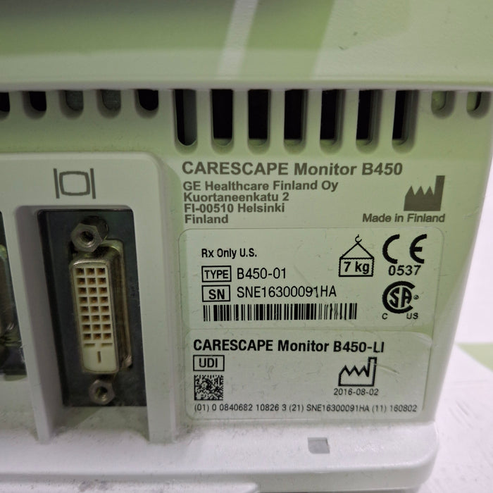 GE Healthcare GE Healthcare Carescape B450 Critical Care Patient Monitor Patient Monitors reLink Medical
