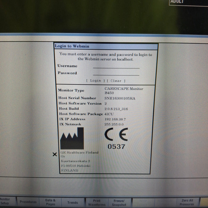 GE Healthcare GE Healthcare Carescape B450 Critical Care Patient Monitor Patient Monitors reLink Medical