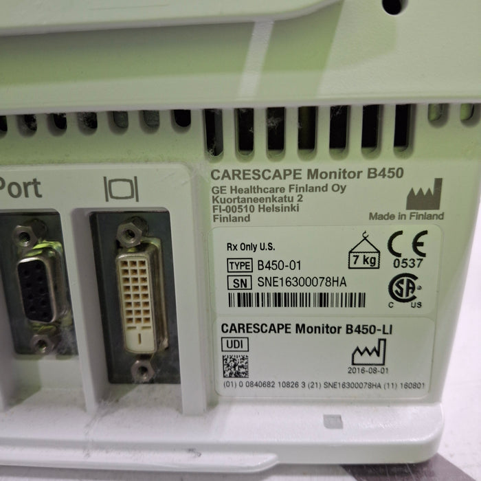 GE Healthcare GE Healthcare Carescape B450 Critical Care Patient Monitor Patient Monitors reLink Medical