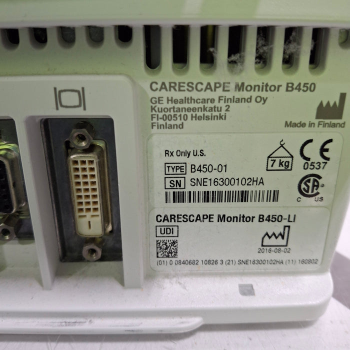 GE Healthcare GE Healthcare Carescape B450 Critical Care Patient Monitor Patient Monitors reLink Medical