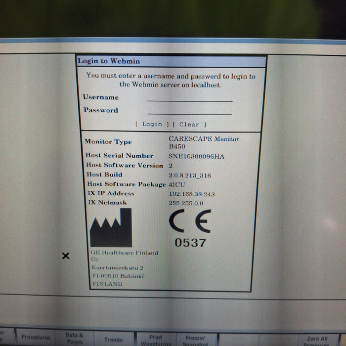 GE Healthcare GE Healthcare Carescape B450 Critical Care Patient Monitor Patient Monitors reLink Medical