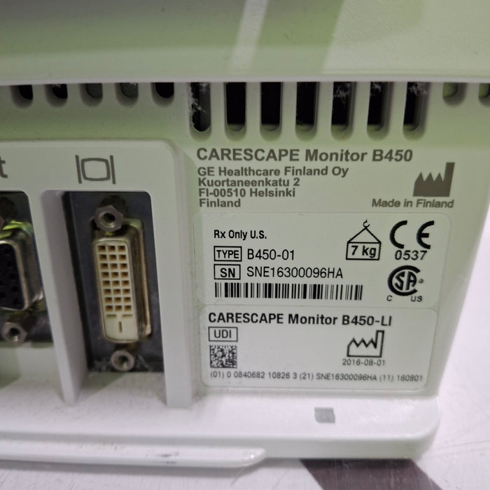 GE Healthcare GE Healthcare Carescape B450 Critical Care Patient Monitor Patient Monitors reLink Medical