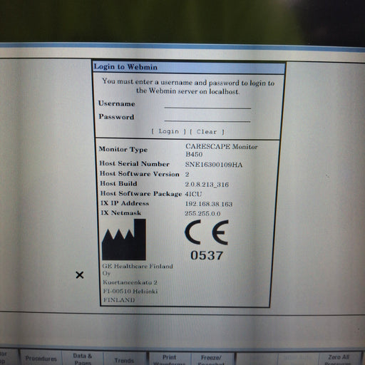 GE Healthcare GE Healthcare Carescape B450 Critical Care Patient Monitor Patient Monitors reLink Medical