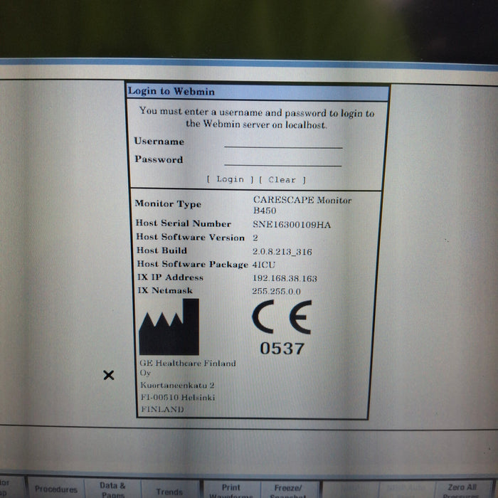 GE Healthcare GE Healthcare Carescape B450 Critical Care Patient Monitor Patient Monitors reLink Medical