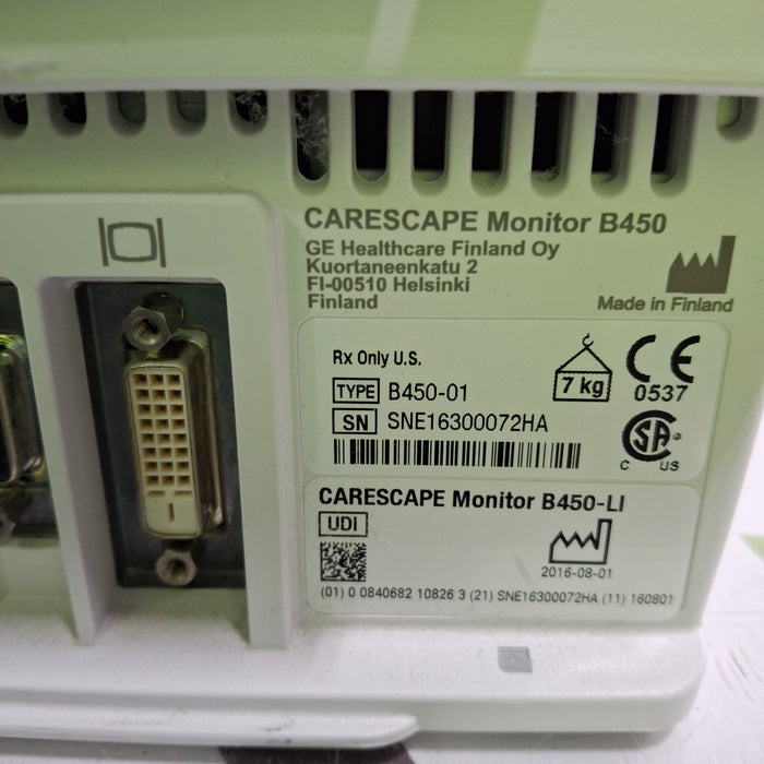 GE Healthcare GE Healthcare Carescape B450 Critical Care Patient Monitor Patient Monitors reLink Medical