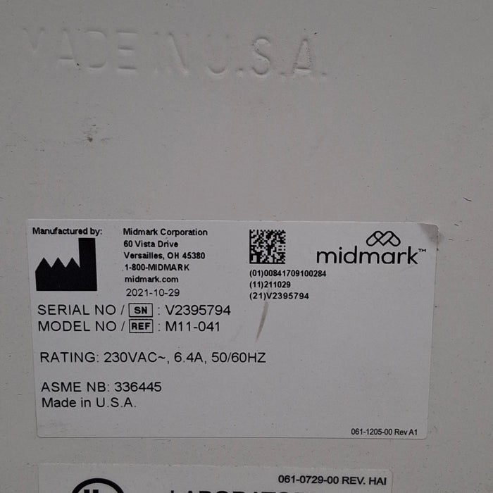 Midmark M11-041 UltraClave Autoclave Sterilizer