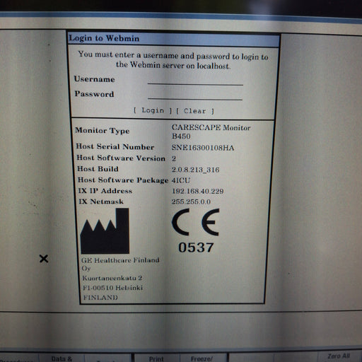 GE Healthcare GE Healthcare Carescape B450 Critical Care Patient Monitor Patient Monitors reLink Medical