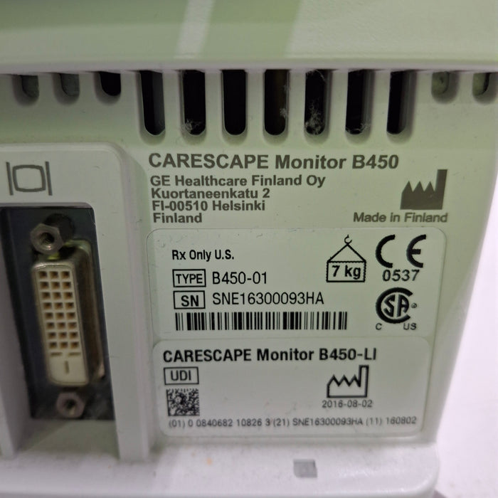 GE Healthcare GE Healthcare Carescape B450 Patient Monitor Patient Monitors reLink Medical