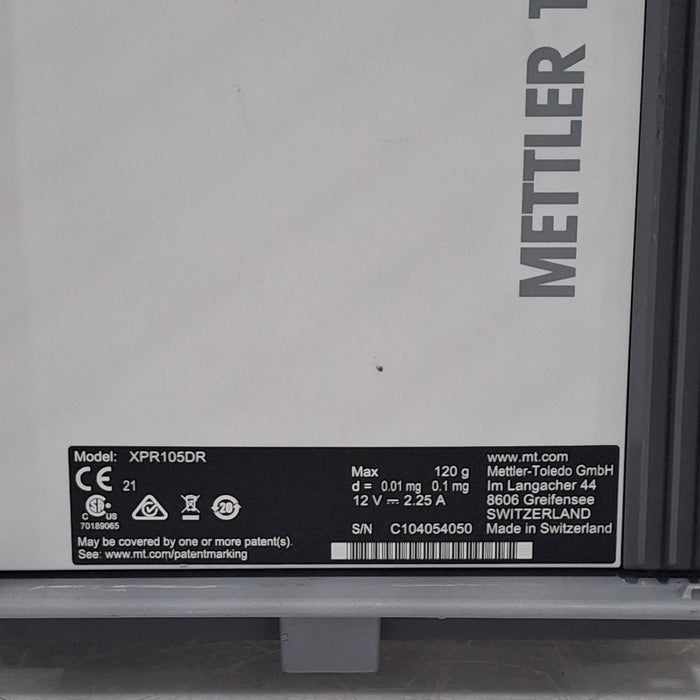 Mettler-Toledo, Inc. XPR105DR Analytical Balance Scale