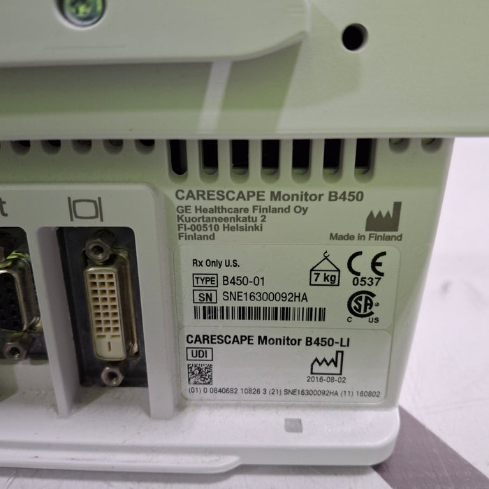 GE Healthcare GE Healthcare Carescape B450 Critical Care Patient Monitor Patient Monitors reLink Medical