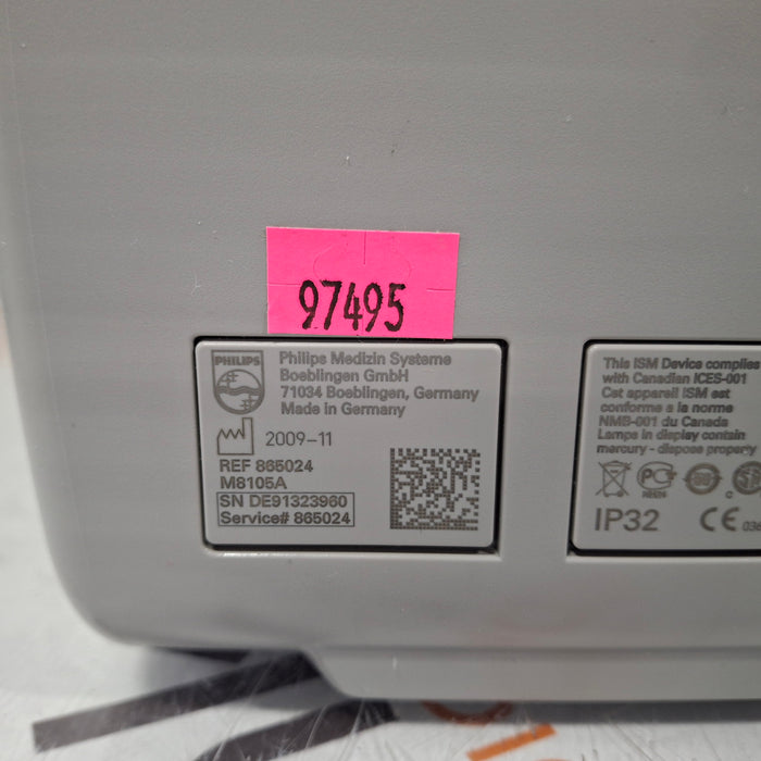 Philips Intellivue MP5 - ECG, Fast SpO2, NIBP Patient Monitor