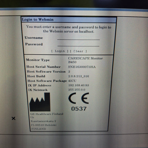 GE Healthcare GE Healthcare Carescape B450 Critical Care Patient Monitor Patient Monitors reLink Medical