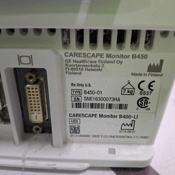 GE Healthcare GE Healthcare Carescape B450 Critical Care Patient Monitor Patient Monitors reLink Medical