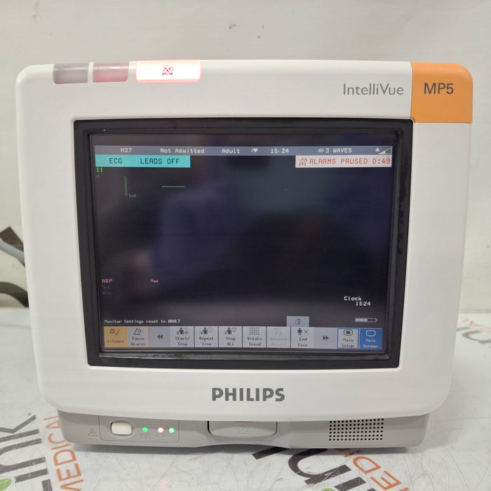 Philips Intellivue MP5 - ECG, Fast SpO2, NIBP Patient Monitor