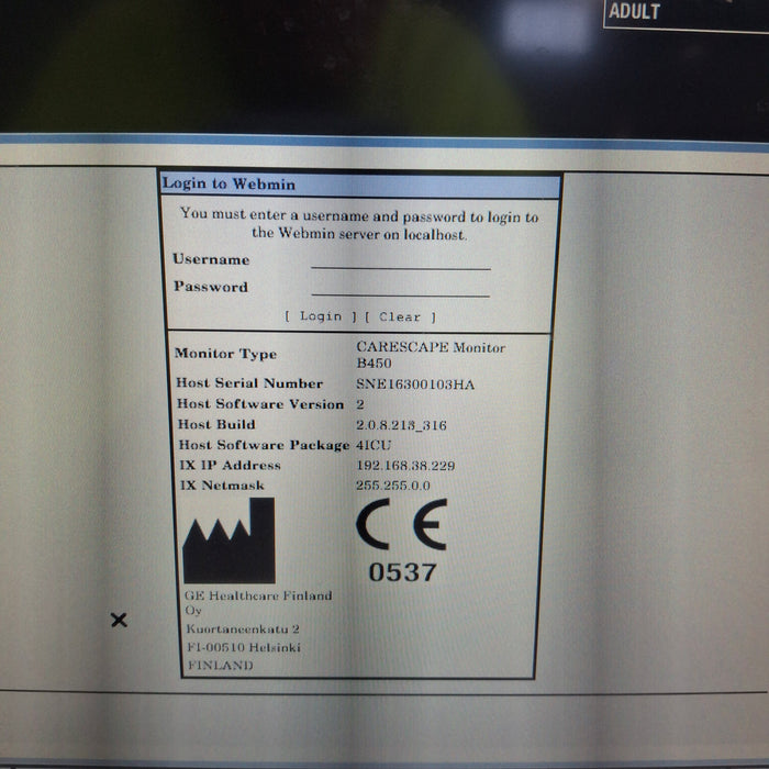 GE Healthcare GE Healthcare Carescape B450 Critical Care Patient Monitor Patient Monitors reLink Medical