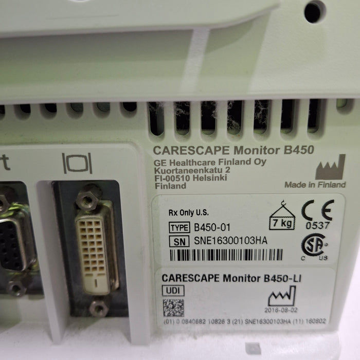 GE Healthcare GE Healthcare Carescape B450 Critical Care Patient Monitor Patient Monitors reLink Medical