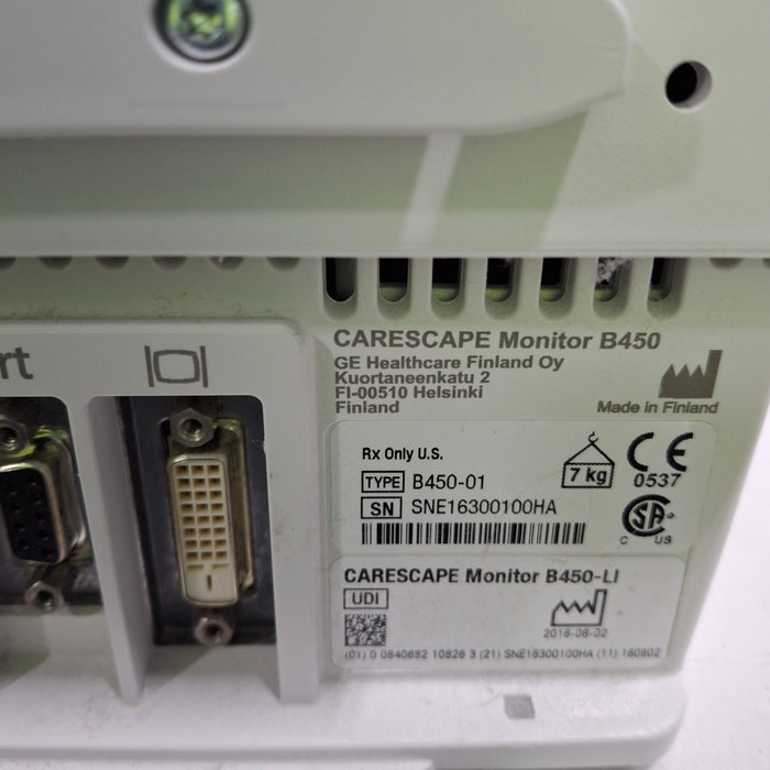 GE Healthcare GE Healthcare Carescape B450 Critical Care Patient Monitor Patient Monitors reLink Medical