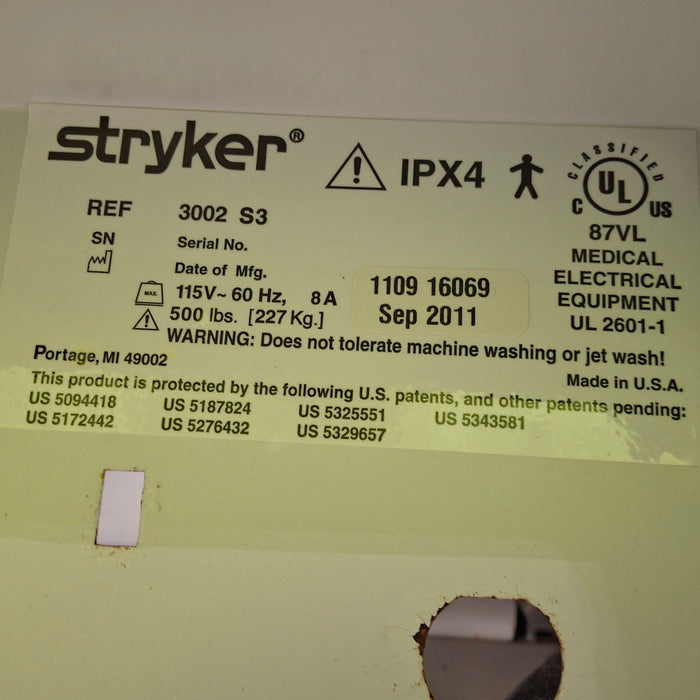 Stryker Secure III 3002 Hospital Bed
