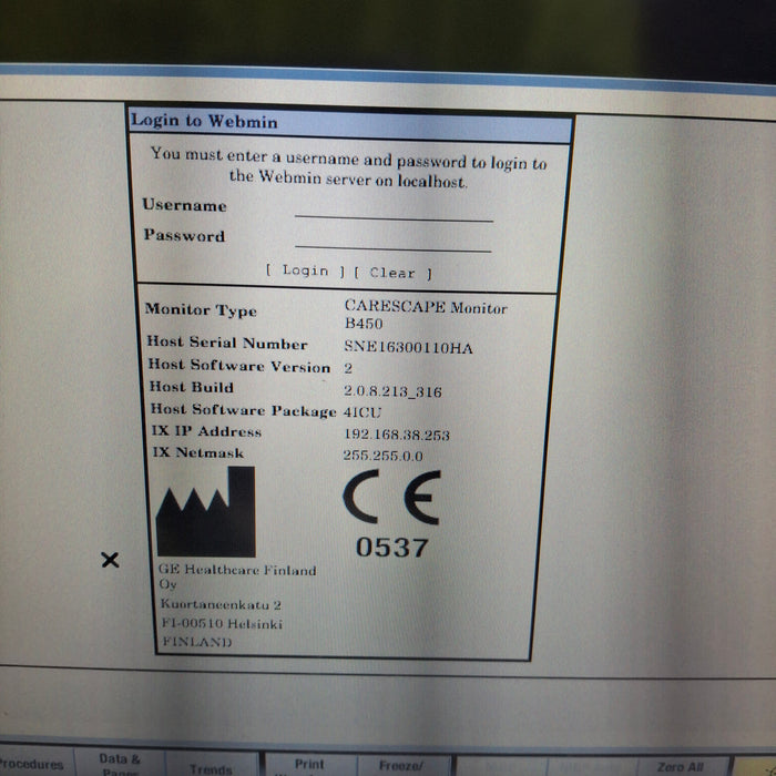 GE Healthcare GE Healthcare Carescape B450 Critical Care Patient Monitor Patient Monitors reLink Medical