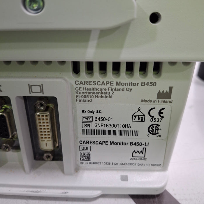 GE Healthcare GE Healthcare Carescape B450 Critical Care Patient Monitor Patient Monitors reLink Medical
