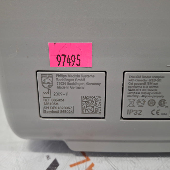 Philips Intellivue MP5 - ECG, Fast SpO2, NIBP Patient Monitor