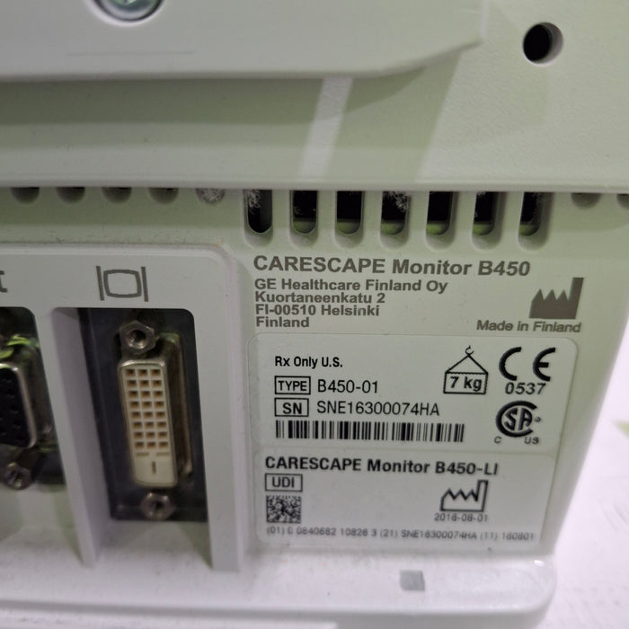 GE Healthcare GE Healthcare Carescape B450 Critical Care Patient Monitor Patient Monitors reLink Medical