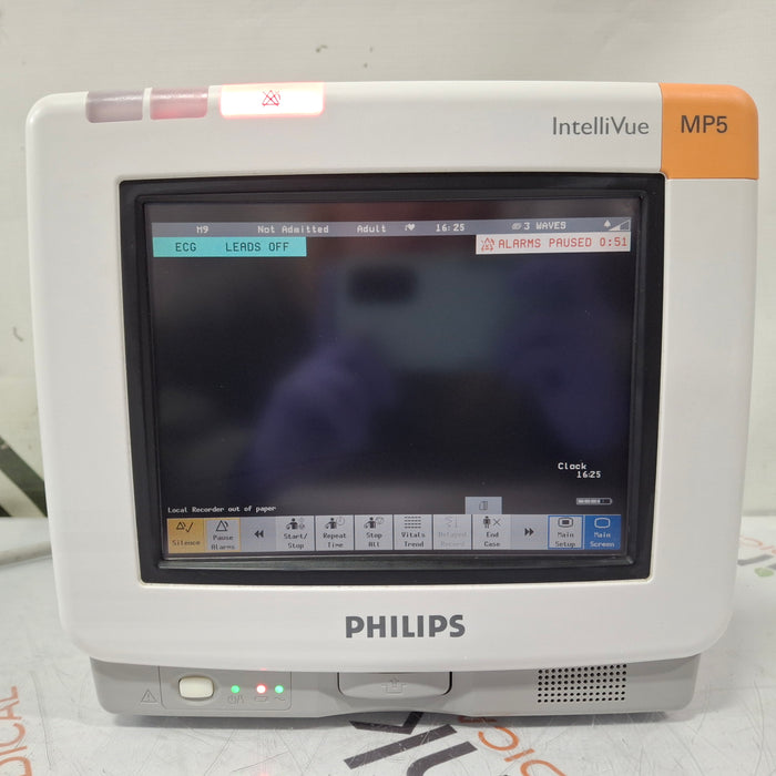 Philips Intellivue MP5 - ECG, Fast SpO2, NIBP Patient Monitor