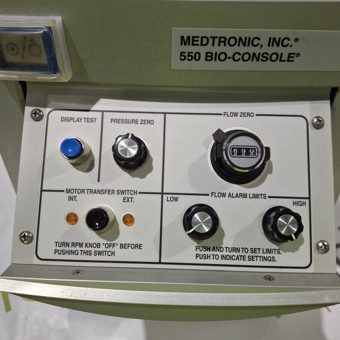 Medtronic 550 Bio Console Extracorporeal Blood Pump Controller