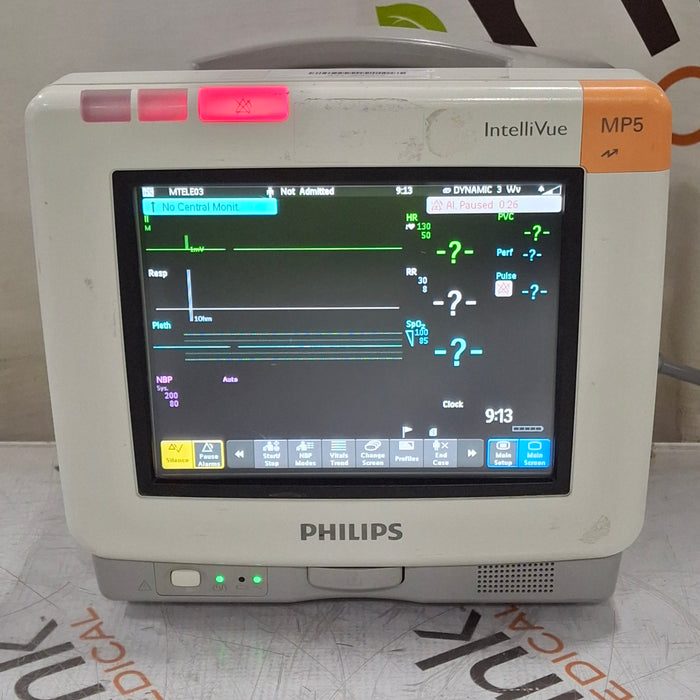 Philips Intellivue MP5 - ECG, Fast SpO2, NIBP Patient Monitor