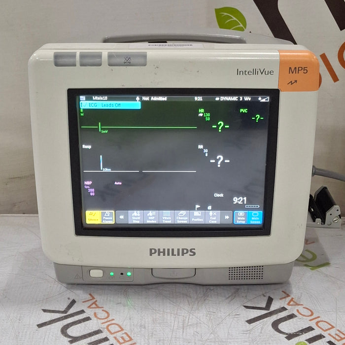 Philips Intellivue MP5 - ECG, Fast SpO2, NIBP Patient Monitor