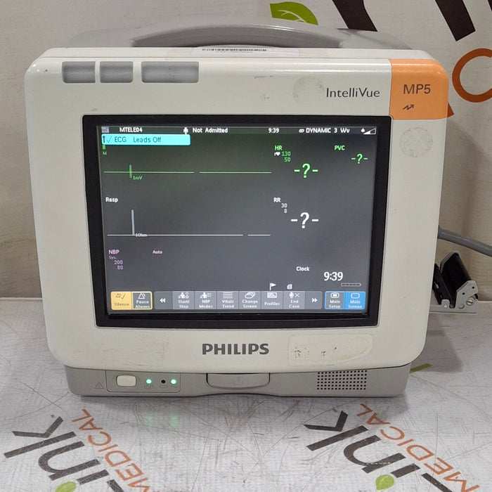 Philips IntelliVue MP5 SpO2, ECG, NIBP, IBP, Temp, CO2 Patient Monitor