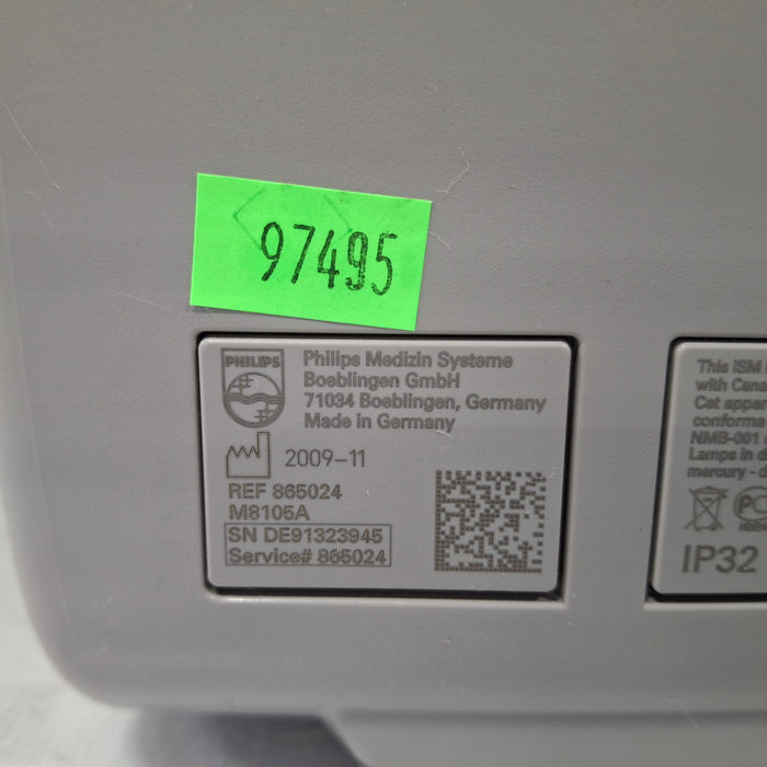 Philips Intellivue MP5 - ECG, Fast SpO2, NIBP Patient Monitor