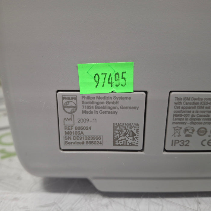 Philips Intellivue MP5 - ECG, Fast SpO2, NIBP Patient Monitor