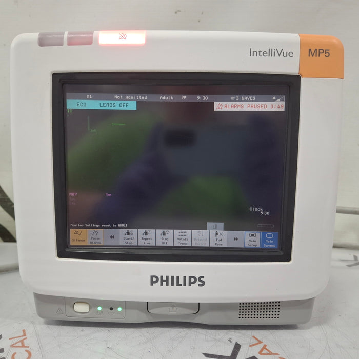 Philips Intellivue MP5 - ECG, Fast SpO2, NIBP Patient Monitor