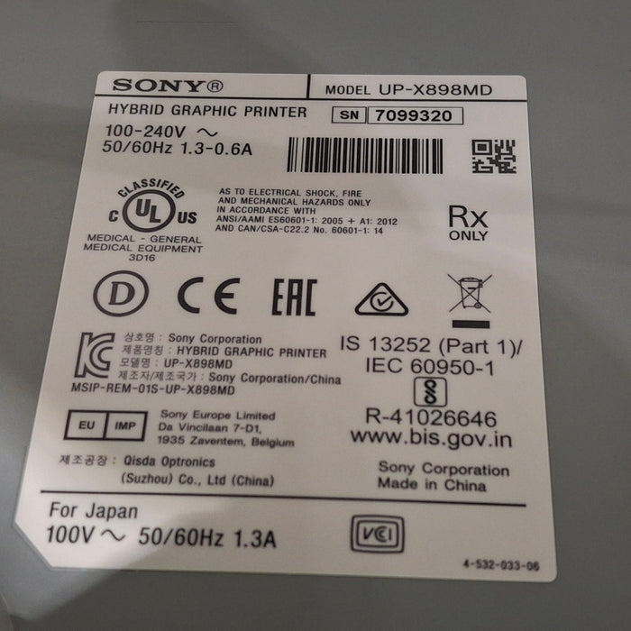 Sony UP-X898MD Hybrid Graphic Printer