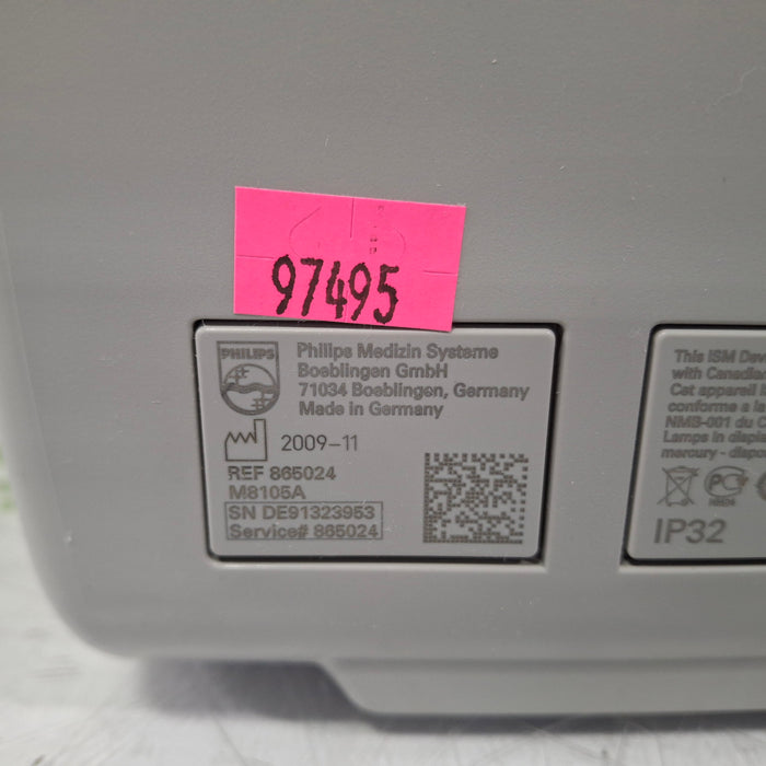 Philips Intellivue MP5 - ECG, Fast SpO2, NIBP Patient Monitor