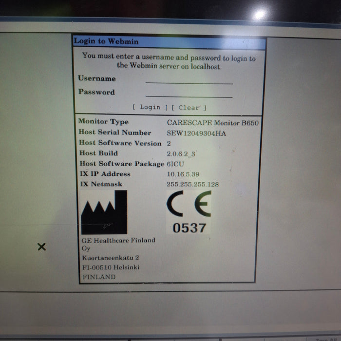 GE Healthcare GE Healthcare Carescape B650 Patient Monitor Patient Monitors reLink Medical