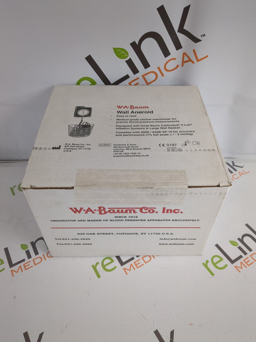 WA BAUM WA BAUM Sphygmomanometer Blood Pressure Monitor Diagnostic Exam Equipment reLink Medical