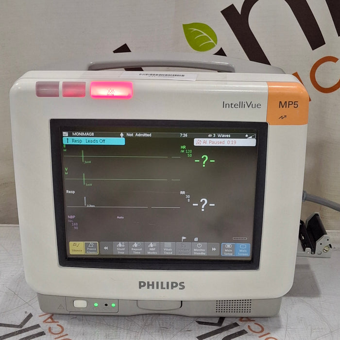 Philips IntelliVue MP5 SpO2, ECG, NIBP, IBP, Temp, CO2 Patient Monitor