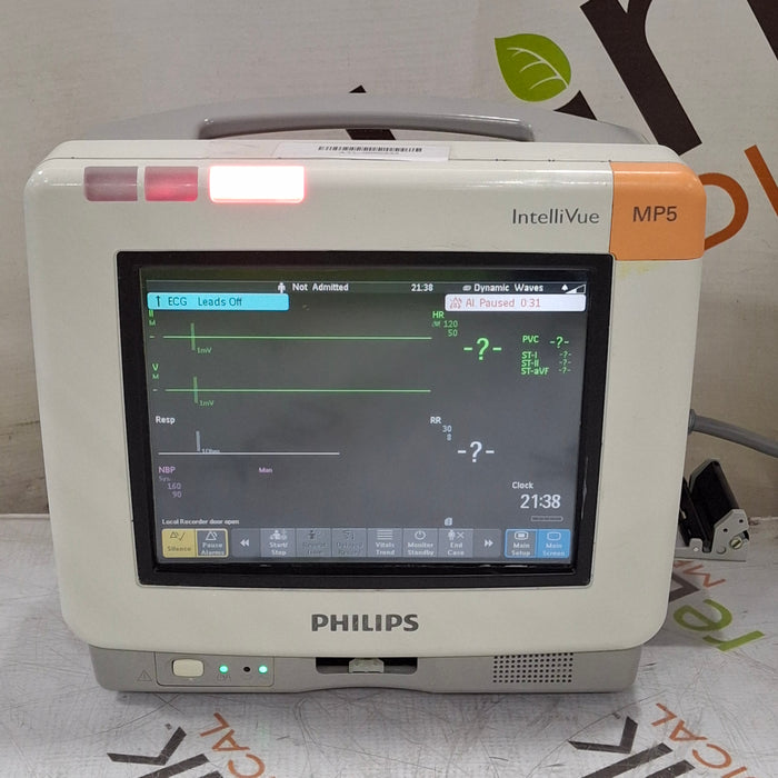 Philips IntelliVue MP5 SpO2, ECG, NIBP, IBP, Temp, CO2 Patient Monitor
