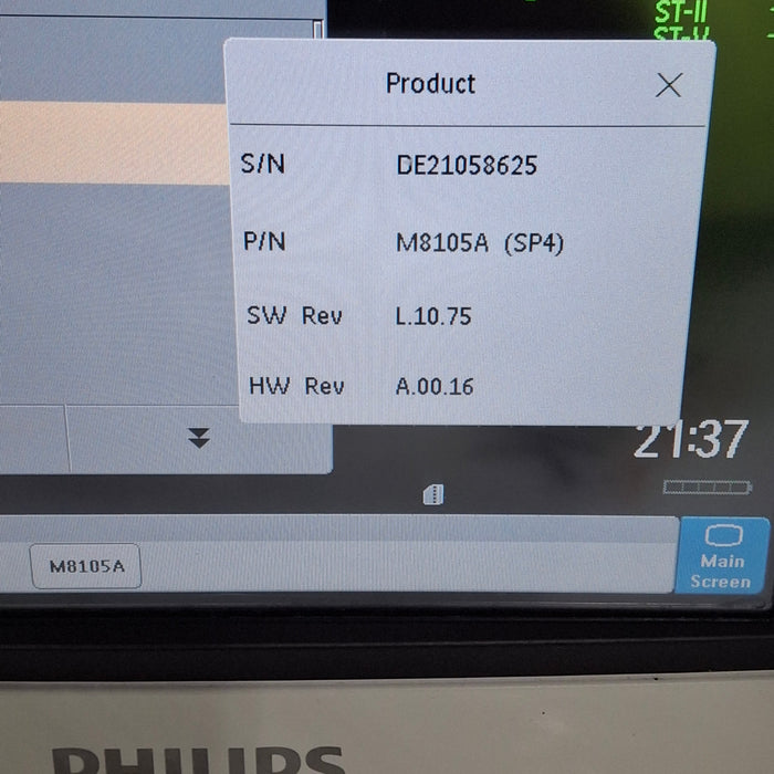 Philips Intellivue MP5 - ECG, OxiMax SpO2, NIBP Patient Monitor