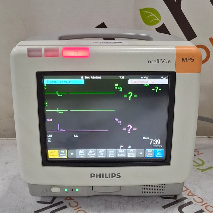 Philips Intellivue MP5 - ECG, Fast SpO2, NIBP Patient Monitor